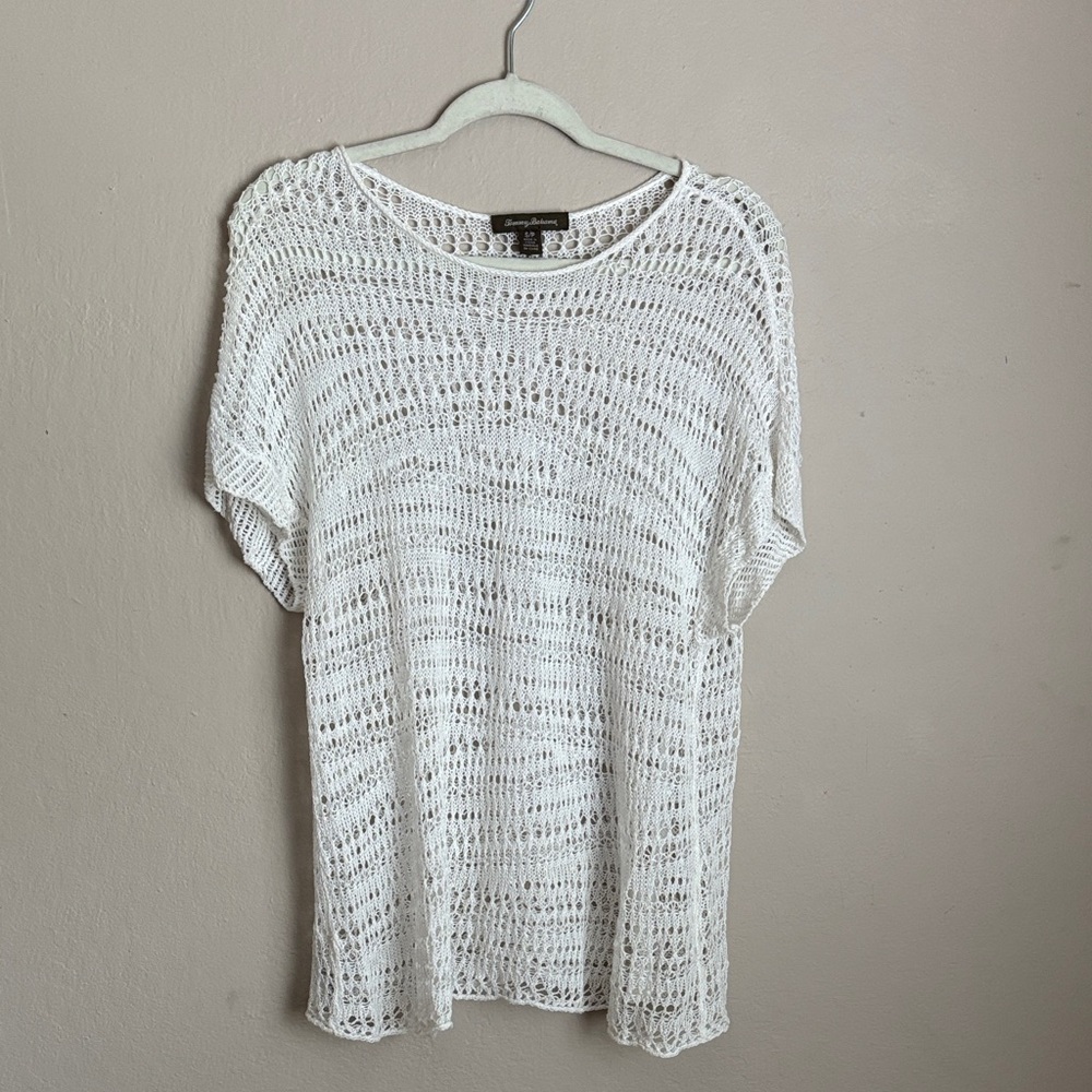 Tommy Bahama White Knit Women's Top size small - Picture 1 of 6